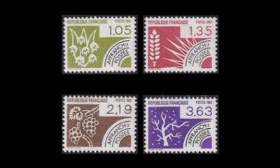 Ranska 2376-9 ** Ennakkomitätöinti neljä vuodenaikaa (198