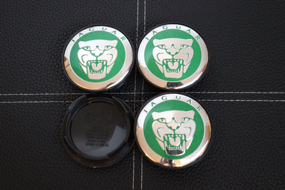 Jaguar vannekeskiöt – Kromi-vihreä – 59mm (4kpl sarja)