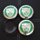 Jaguar vannekeskiöt – Kromi-vihreä – 59mm (4kpl sarja) - pikkukuva 1