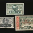 Itävalta Notgeld 10, 20, 50 Heller, Schärding 1920 - pikkukuva 1