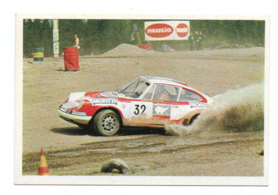Purkkakuva. GRAND PRIX n:o 74 Björn Waldegard Purukumikuva