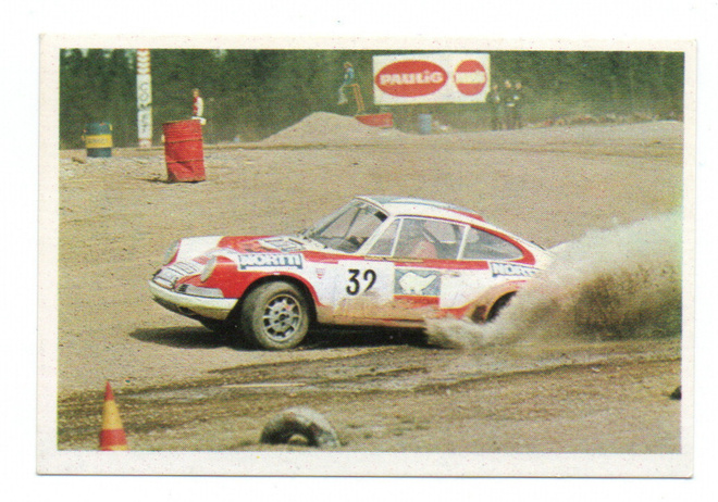 Purkkakuva. GRAND PRIX n:o 74 Björn Waldegard Purukumikuva