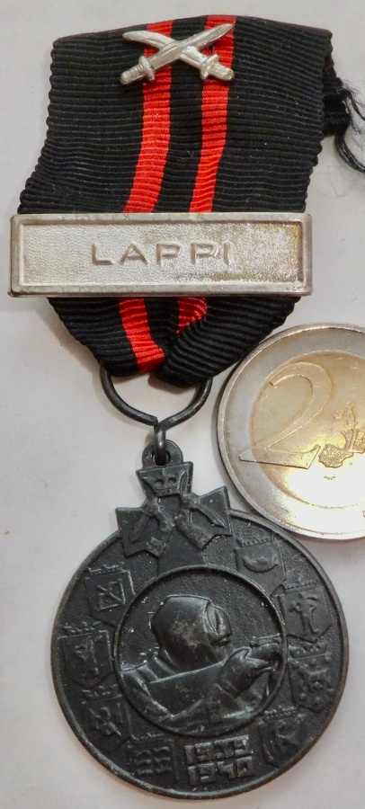 VANHA Talvisodan Muistomitali Miekat Lappi Solki