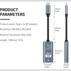 Uusi 8K 60Hz/4K 120Hz USB C - Displayport muunnin #29922 - pikkukuva 3