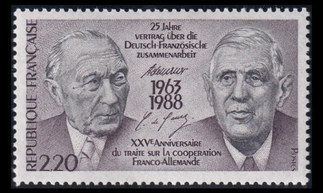 Ranska 2636 ** Saksa-Ranska yhteistyö 25v (1988)