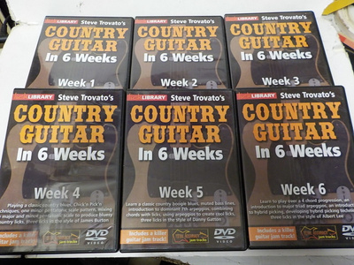 COUNTRY GUITAR IN 6 WEEKS KITARA OPETUS DVD:T 9,99€/KPL