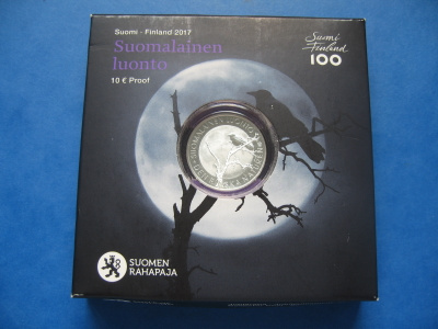 Suomi 10e hopea juhlaraha Suomalainen luonto - 2017 PROOF