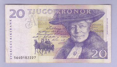 Ruotsi 20 Kronor v.1963 P-63b.2 (Bergqvist & Heikensten)