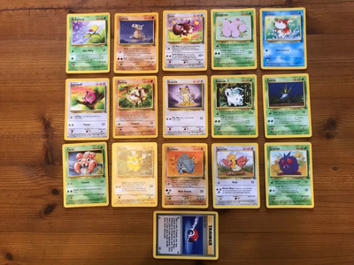 Pokemon kortit Jungle set Commons 2eur/kpl