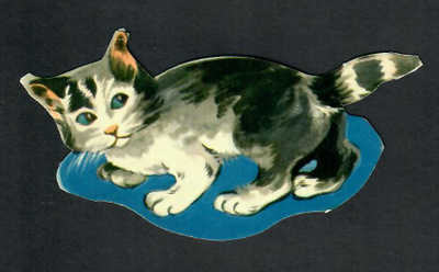 EO 5302 - Suloinen harmaa kissa - 1950-luvulta