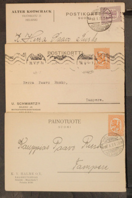 # 23220 # Helsinki firmakortteja 3 kpl