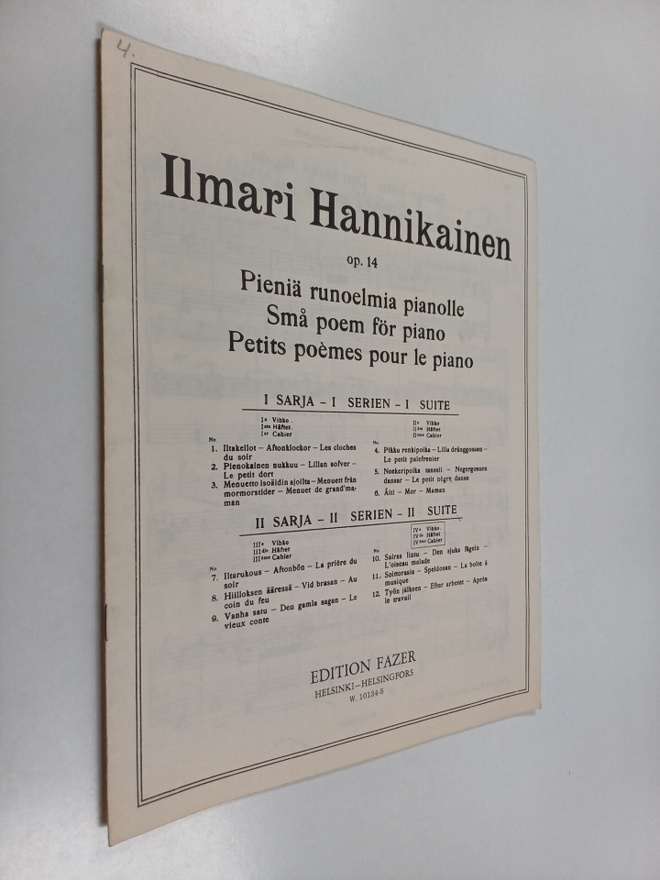 Ilmari Hannikainen : Pieniä runoelmia pianolle op.14, Sai...
