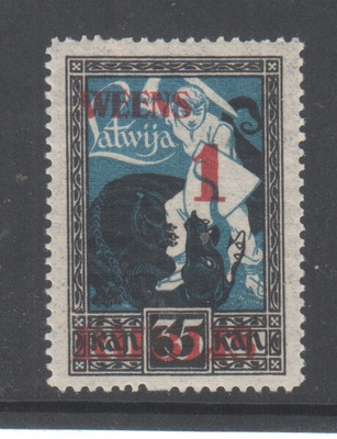 Latvia 1920 Mi 60 liimakkeellisena.