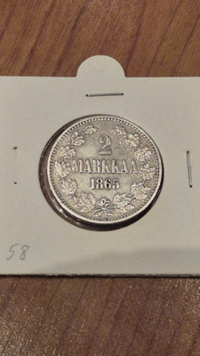 2 markkaa 1865, Suomi