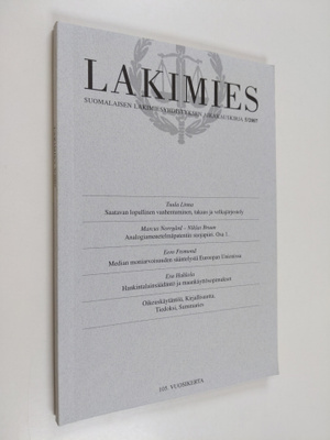 Lakimies 5/2007 : Suomalaisen lakimiesyhdistyksen aikakau...