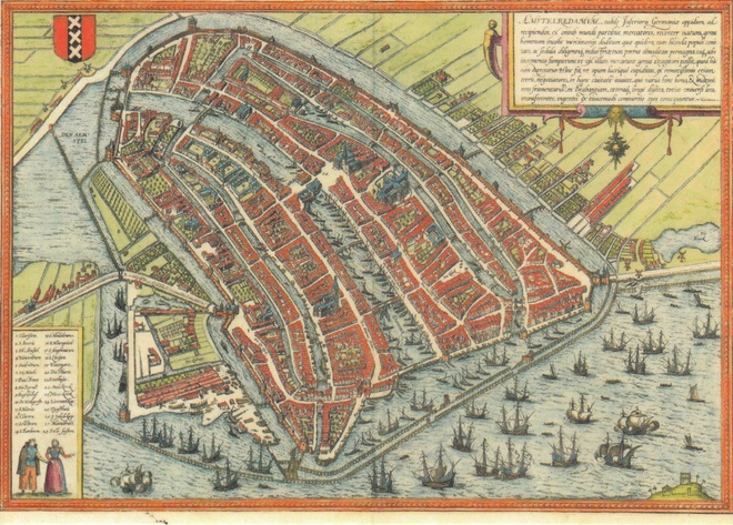 Kartta Amsterdam (postikortti)