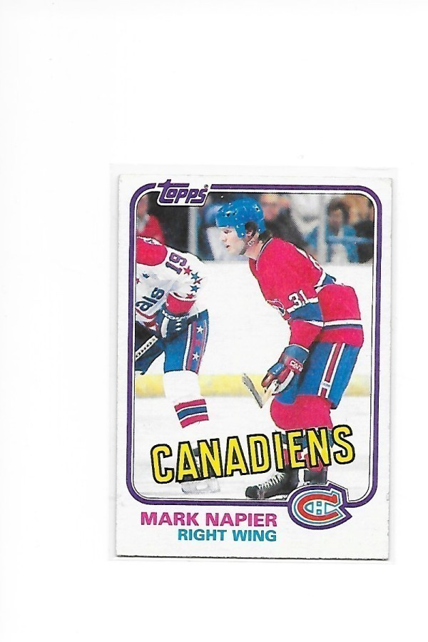 1981-82 Topps #23 Mark Napier Montreal Canadiens