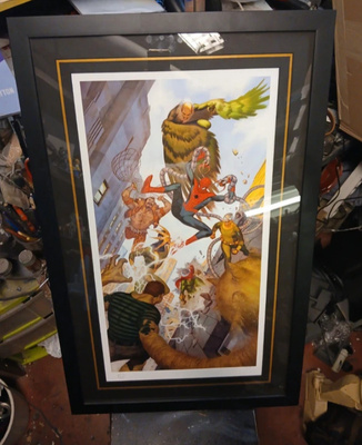 MARVEL SPIDERMAN ART PRINT FRAMED - HEAD HUNTER STORE.