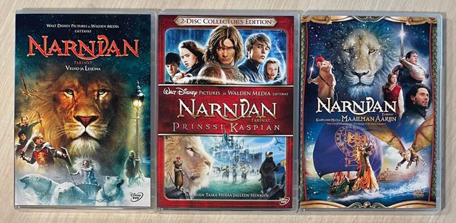 C.S. Lewis NARNIAN TARINAT -trilogia (2005-2010) 4DVD