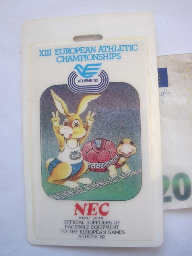VANHA Kisapassi Yleisurheilu EM-Kisat 1982 Ateena Lehdistö