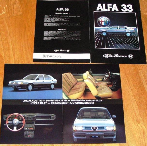1984 Alfa Romeo 33 esite - suom - KUIN UUSI