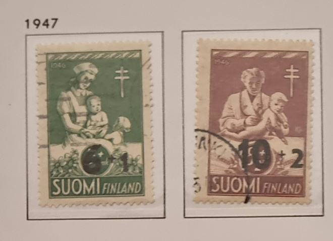 LaPe 330, 331 - Tuberkuloosi 1947 - lisäpainamat - o