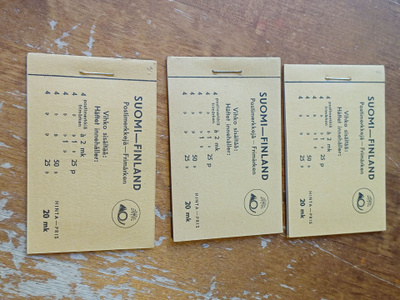 3x Postituoretta V2 Postimerkkivihkoa