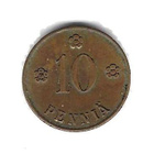 1926 10 PENNIÄ KOLIKKO KÄYTETTY - pikkukuva 1