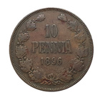 10 Penniä 1896 Variantti 1.2 !? 6 vinossa oikealle! - pikkukuva 1