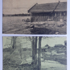 2 kpl postikortteja, kalastajien mökkejä 1910-lukua - pikkukuva 1