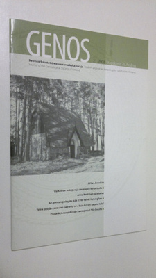 Genos : Suomen sukututkimusseuran aikakauskirja 2/2008
