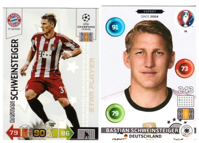 2 x BASTIAN SCHWEISNSTEIGER Saksa, Bayer Munchen, Jalkapallo