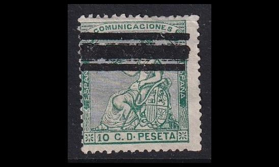 Espanja 127 o Istuva Hispania 10 C palkkimit. (1873)