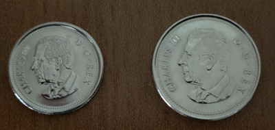Kanada, kuningas Kaarle III 5c ja 10c kolikot