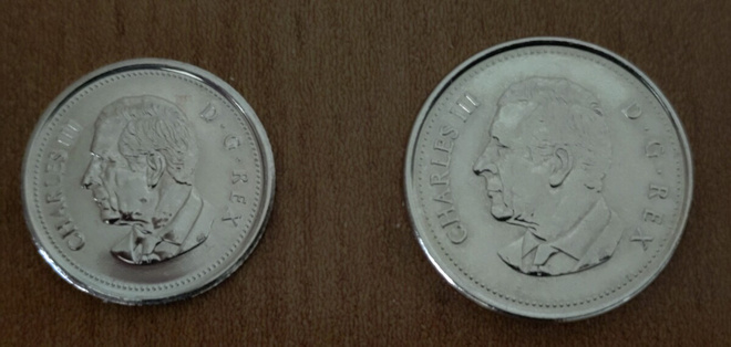 Kanada, kuningas Kaarle III 5c ja 10c kolikot
