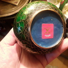 Cloisonne vihreä vaasi / uurna - pikkukuva 5