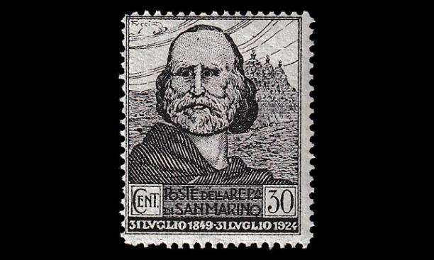 San Marino 100 ** Giuseppe Garibaldi 30C (1924)
