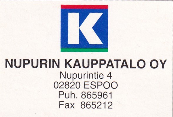 Espoo. Nupurin Kauppatalo Oy   sk 1