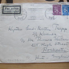 Ilmaposti kuori Turusta 1936 Englantiin malli 30 merkein - pikkukuva 1