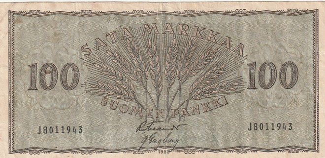 100 markkaa 1955 - J8011943