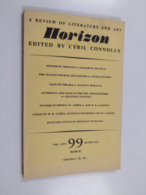 Cyril (ed.). Connolly : Horizon - A review of literature ...