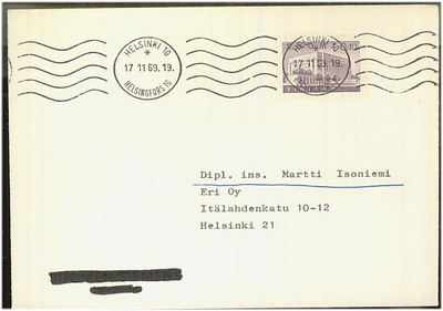 1963 40p eduskunta kirje