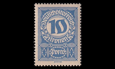Itävalta P_91y ** Porto 10 Kr harm.pap (1920)