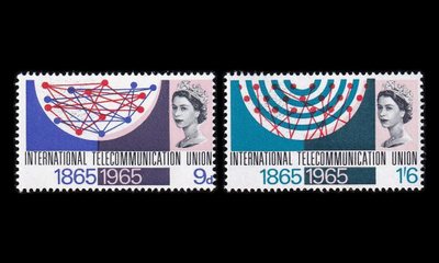 Iso-Britannia 406-7x ** ITU 100v (1965)