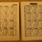 Kaksi almanakkakorttia 1990 - pinup-tyttöaihe - pikkukuva 2