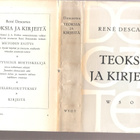 Descartes, René: Teoksia ja kirjeitä, WSOY 1956, ns., K3 + - pikkukuva 1