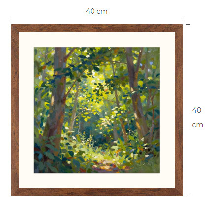 Uusi uniikki metsämaisema art print taulu 40 cm x 40 cm
