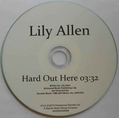 Lily Allen • Hard Out Here PROMO CDr-Single