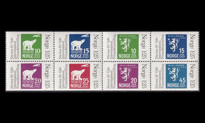Norja 775-82hb ** Norwex postimerkkinäyttely (1978)