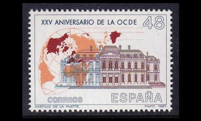 Espanja 2757 ** OECD 25v (1987)